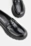 Women's Black Patent Leather Genuine Natural Leather Number 36-41 Loafer Shoes