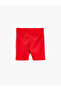 Short Leggings with Color Block and Elastic Waist - 2