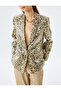 Black Patterned Women's Jacket 5Wak50140Uw - 2
