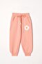 Crew Neck Long Sleeve Cıcek Patterned Salmon Color Girl's Tracksuit Set - 5