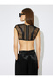 Lace Bustier Underwire Unpadded Transparent Back Zipper - 4