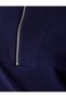 Half Zipper Sweater Long Sleeve Viscose Blend Off Shoulder - 6