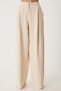 Women's Cream Pocketed Woven Palazzo Trousers Ul00052 - 4