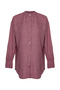 Dark Pink Linen Aerobin Oversized Woven Shirt TCTSS24TG00065 - 7