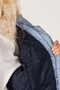 Relaxed Fit Wide Cut 100% Cotton Women's Light Blue Trucker Jean Denim Jeans Jacket - 6