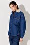 Loose Fit Relaxed Cut 100% Cotton Buttoned Women's Blue Sherpa Collar Jean Denim Jeans Jacket - 4