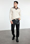 Beige Casual Regular Half Turtleneck Plain Knitwear Sweater Tmnaw25Kz00008 - 2