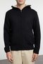Black Fl Men's Regular Hooded Plain Knitwear Cardigan Tmnaw20Hi0066 - 3