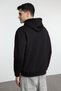 Black Oversize/Wide Cut Color Block City Printed Hooded Sweatshirt Tmnaw25Sw00045 - 9