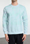 Ice Blue Regular/Normal Cut Printed Fleece Inside/Warm Sweatshirt Tmnaw25Sw00192 - 3