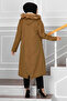 Ayla Tunnel Arched Hijab Coat Brown - 6