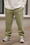 Men's Baggy Loose Fit 3 Thread Raised Green Premium Sweatpants Mz9070 - 3