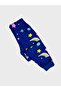 Girl's 100% Cotton Navy Blue Planet Star Patterned Long Sleeve Pajamas Set - 6