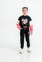 Super Girl Printed Hooded Crop Top Girl's Tracksuit Set - 2