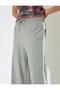 Wide Leg Piped Waist Lace-Up Pocket Detailed Sweatpants - 5