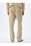 Sweatpants with Lace-Up Waist, Pockets, Stitching Details, Cotton - 4