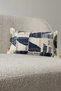 Azure Multi-Colored Decorative Bead Fiber Inner Filled Throw Pillow 30X50 4741