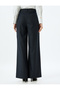 Pleat Detailed Wide Leg Fabric Trousers - 4