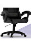 Black HYG-01 Gaming Chair for Home Study & Gaming with High Resilience Cushion - 7