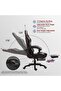 Dowinx Gaming Chair Office Chair PC Chair with Massage Lumbar Support, Racing (Black&Red) - 5