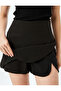 High Waist Mini Double Breasted Short Skirt with Slit Detail - 5