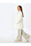 Plush Coat with Stand Collar and Zipper Pocket Detail