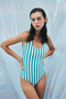 Albany Striped Sports Swimsuit-aysu Turkoğlu Collection - 3