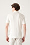 Men's White Cuban Collar Cotton Buttoned Knitwear T-Shirt B 005008 - 4