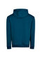 Women's Hooded Sweatshirt with Pockets, Regular/Standard Fit, Cotton Inside, 3 Thread Raised Petrol Blue Sweatshirt - 2