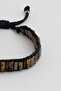 Colorful Rope Detailed Steel Adjustable Men's Bracelet - 2