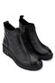 Women's Genuine Leather Black Leather Casual Boots - 2