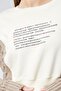Crew Neck Knitwear Detailed Gigi Sweatshirt - Beige - 3