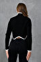 High-Neck Collar Stylish Design Black Crop Knit Sweater 137 - 3