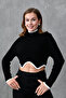 High-Neck Collar Stylish Design Black Crop Knit Sweater 137 - 7