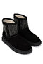 Women's Genuine Leather Black Suede/Stone Casual Boots - 2