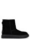 Women's Genuine Leather Black Suede Casual Boots