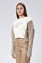 Crew Neck Knitwear Detailed Gigi Sweatshirt - Beige - 6