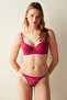 Fervour Lace Detailed Fuchsia Bra - 2
