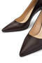 Women's Genuine Leather Brown Heeled Shoes - 4
