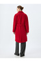 Belted Buttoned Double Breasted Long Stamp Coat - 4