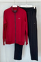 Men's lycra jersey tracksuit set 3715 burgundy