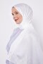 Ecru Hexagon Pattern Diamond Shawl - 3