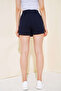 Double Slit Lycra Elastic Waist Shorts Skirt - 5