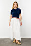 Pleated White Skirt