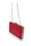 Red Color Skin Leather Matte Leather Metal Handle Evening Dress Bag Evening Bag Henna - 5