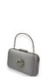 Gray Color Satin Silver Case Silver Stone Handle Evening Dress Evening Bag Portfolio - 2