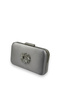 Silver Gray Color Satin Silver Case Silver Stone Evening Dress Bag Evening Bag Portfolio - 2