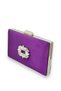 Purple Color Satin Crystal Stone Evening Dress Bag Evening Bag Henna Bridal Bag Clutch Portfolio - 2