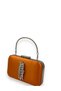 Orange Color Satin Silver Case Silver Stone Handle Evening Evening Bag Wedding Portfolio - 2
