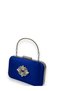 Cobalt Colors Satin Silver Case with Silver Stones Handle Evening Dress Evening Bag Portfolio